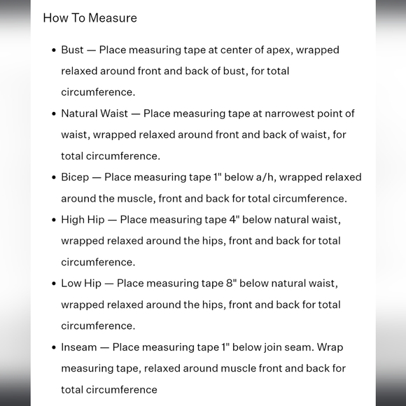 For Love and Lemons size chart Reference - Picture 4 of 4